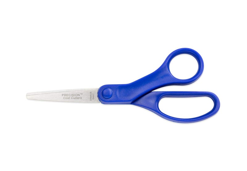 Hygloss-Armada Precisionâ„¢ Cost Cutters 7" Scissors - Comfortable Handles, Stainless Steel Blades, Vinyl Bag for Safe Storage - Scissors for Crafts, Classroom, Home and Office - Blue - 1 Pair - Image 4